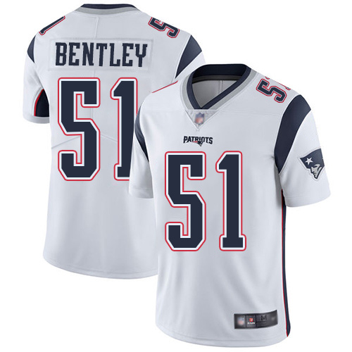 New England Patriots Football #51 Vapor Limited White Men Ja Whaun Bentley Road NFL Jersey